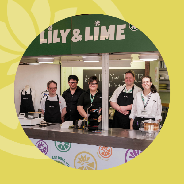 Some of the team from Lily and Lime, from left to right Finlay, James, Helen, Luci and Rachel.